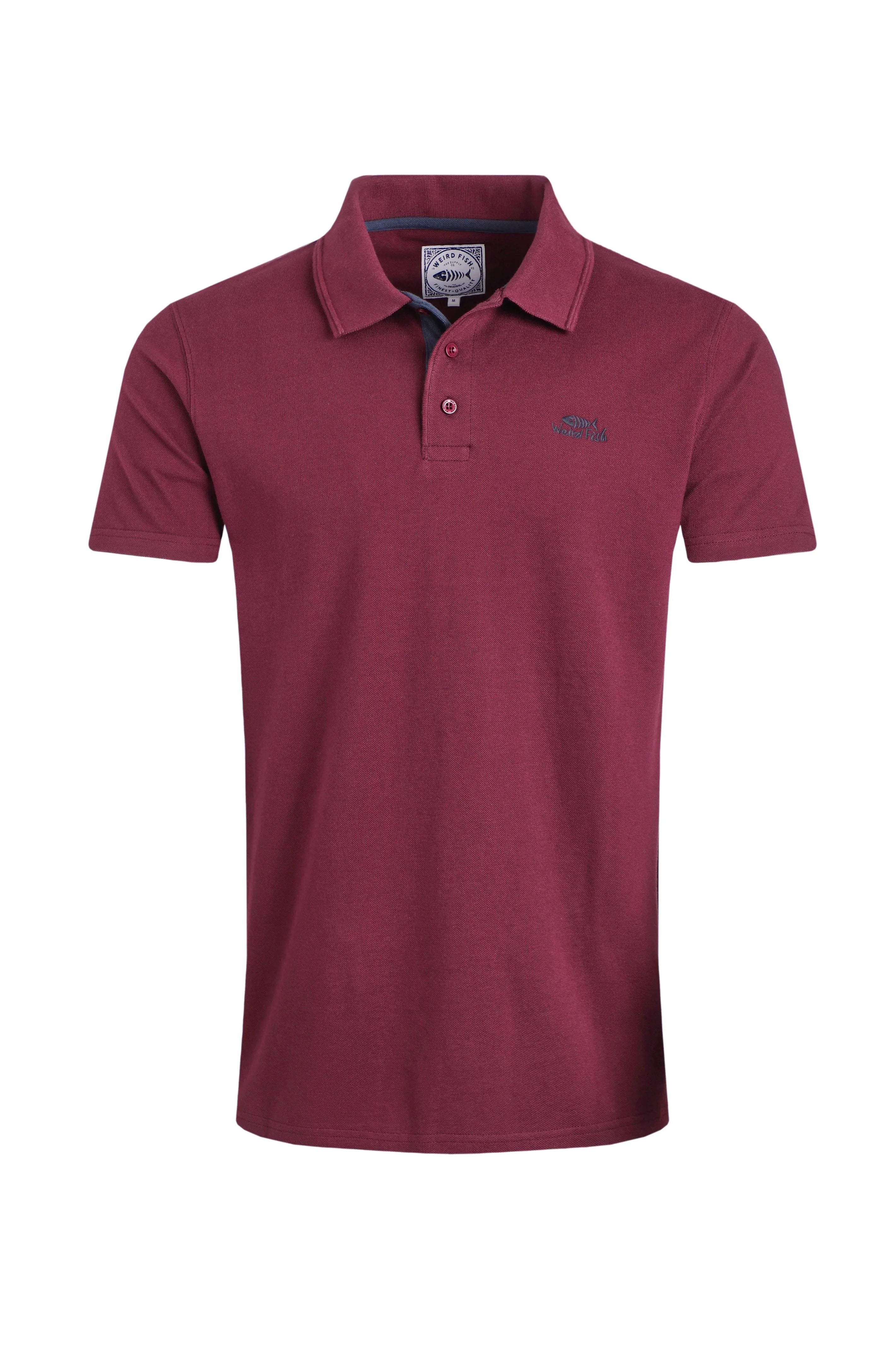 Weird Fish Men's Miles Organic Cotton Pique Polo Shirt-All Year Wardrobe Staple