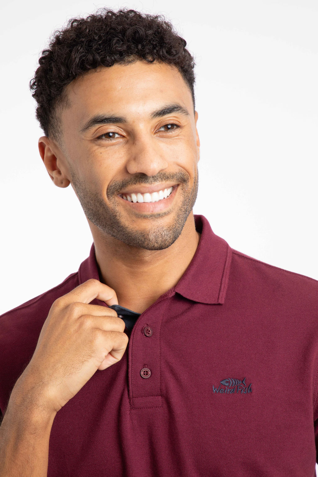 Weird Fish Men's Miles Organic Cotton Pique Polo Shirt-All Year Wardrobe Staple