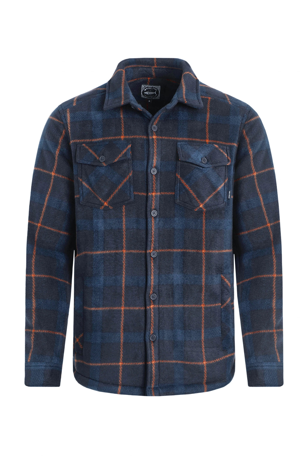 Weird Fish Men's Tyburn Check Heavyweight Fleece Lined Shirt/Jacket - Shacket