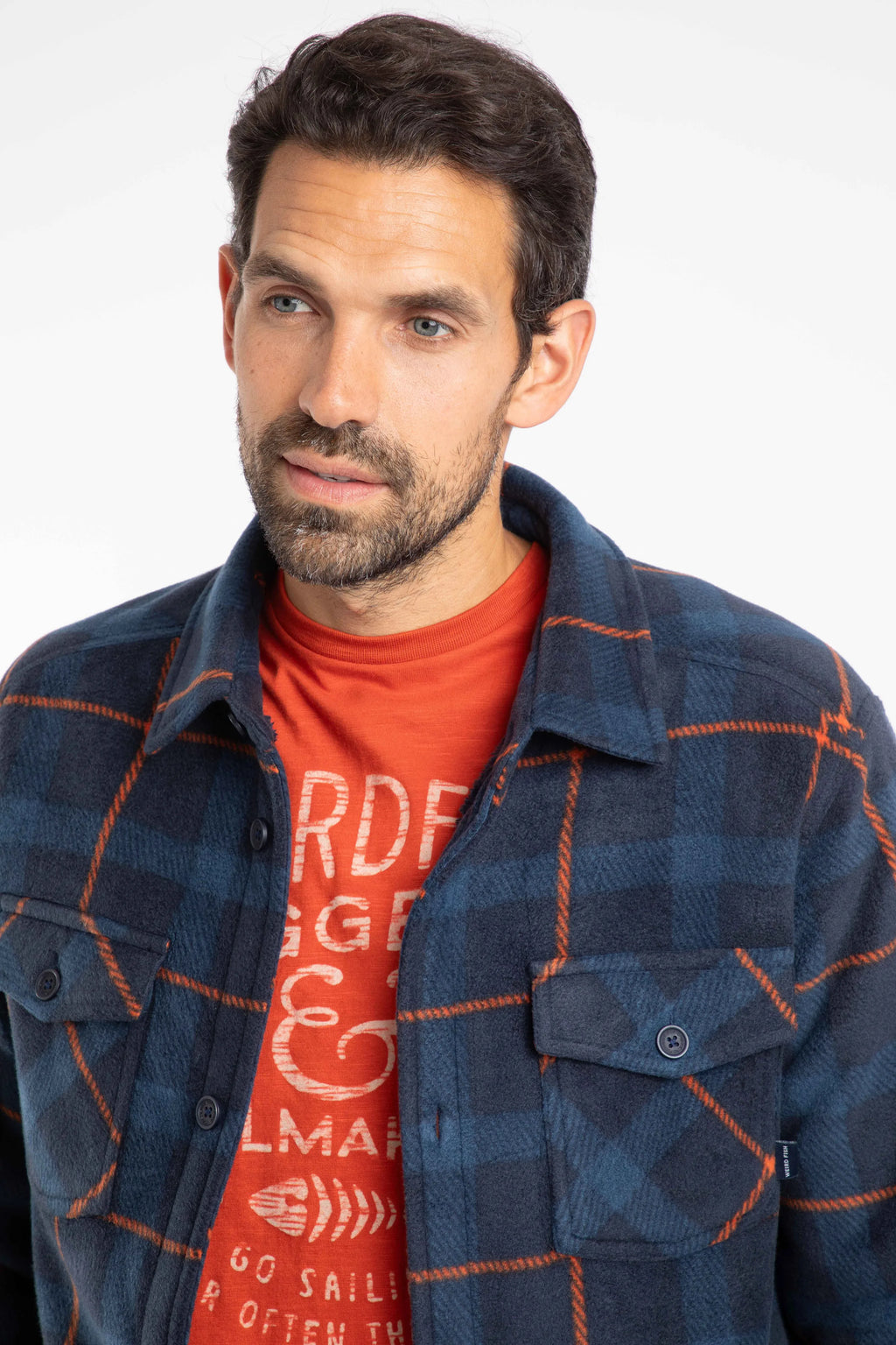 Weird Fish Men's Tyburn Check Heavyweight Fleece Lined Shirt/Jacket - Shacket