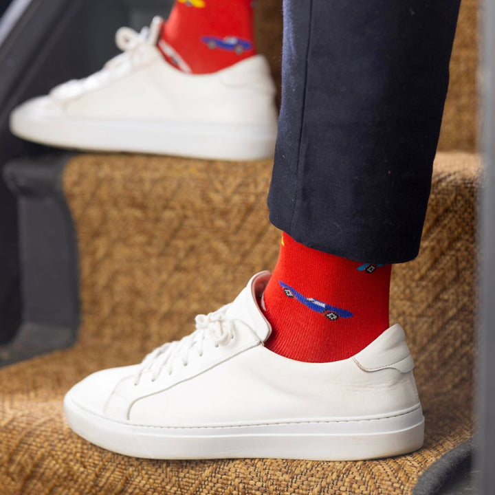 CLASSIC CAR SOCKS FROM SWOLE - RED