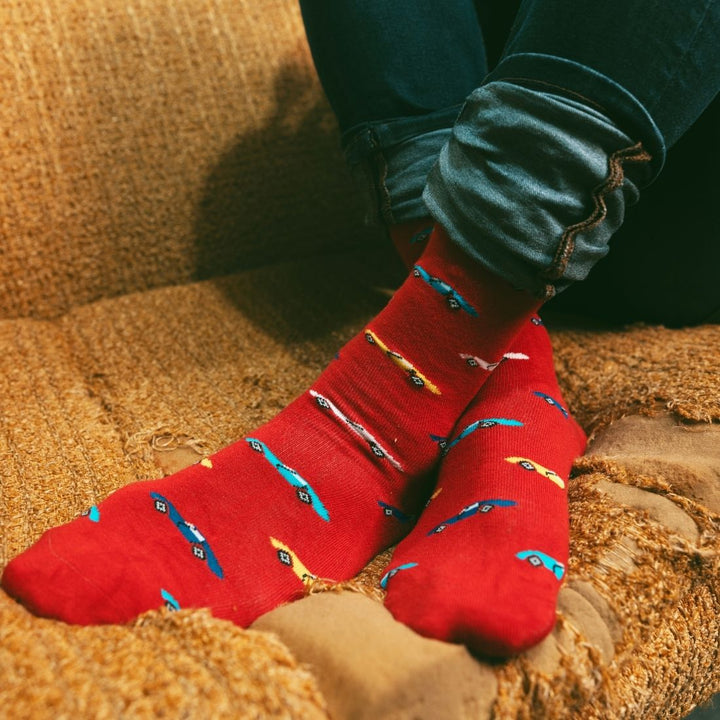 CLASSIC CAR SOCKS FROM SWOLE - RED