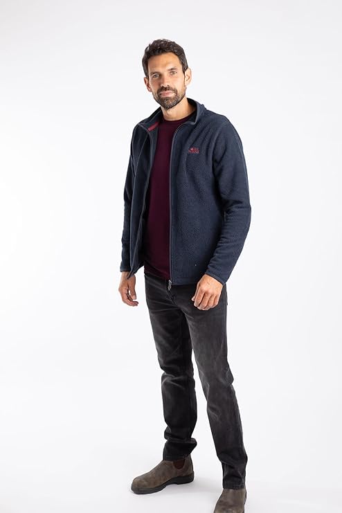 Weird Fish Merril Full Zip Textured Fleece Jumper