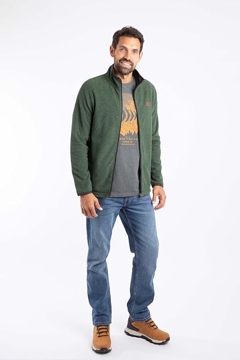 Weird Fish Merril Full Zip Textured Fleece Jumper