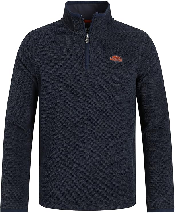 Weird Fish Erril 1/4 Zip Textured Fleece Jumper
