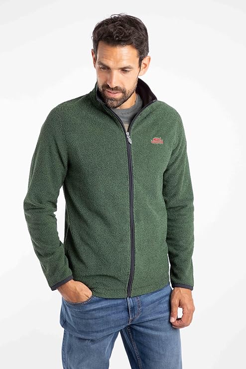 Weird Fish Merril Full Zip Textured Fleece Jumper