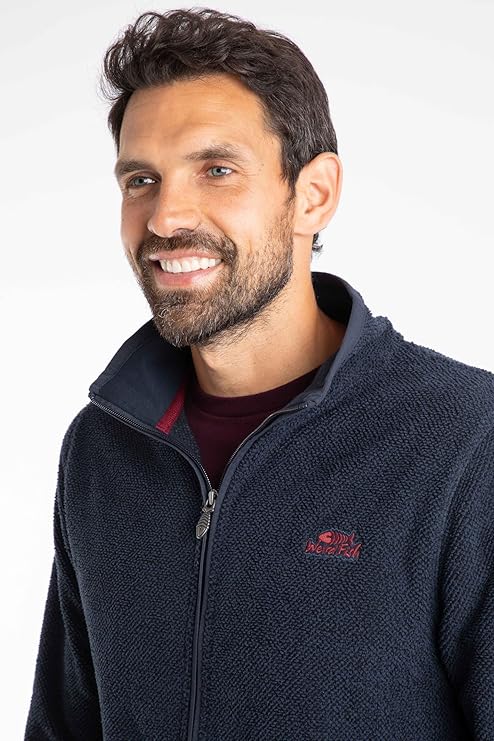 Weird Fish Merril Full Zip Textured Fleece Jumper