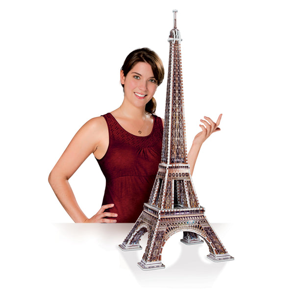WREBBIT 3D Jigsaw Puzzle- Eiffel Tower Iconic Paris Landmark Building 816 Pieces