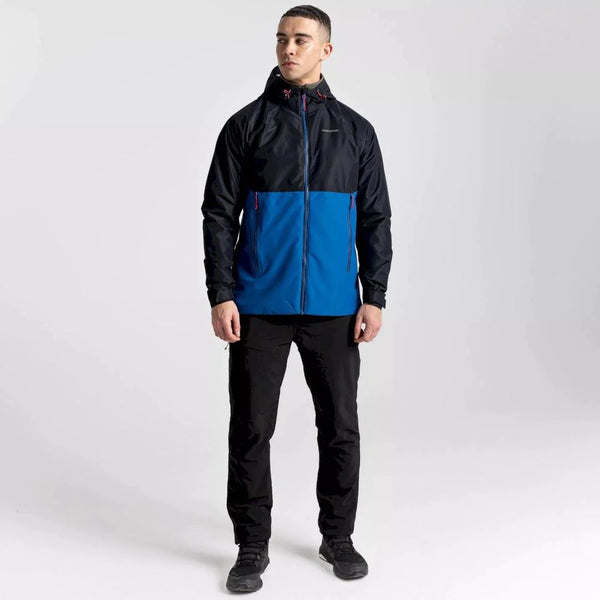 Craghoppers Sebastian Shell Waterproof Breathable Hooded Jacket - Blue