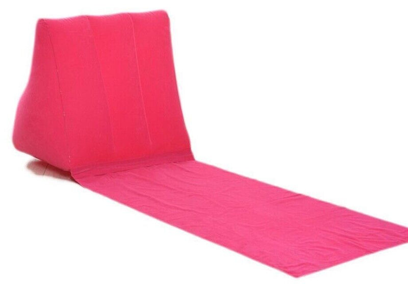 Premium Inflatable Beach Chair Festival Camping Lounger Pillow Seat Cushion