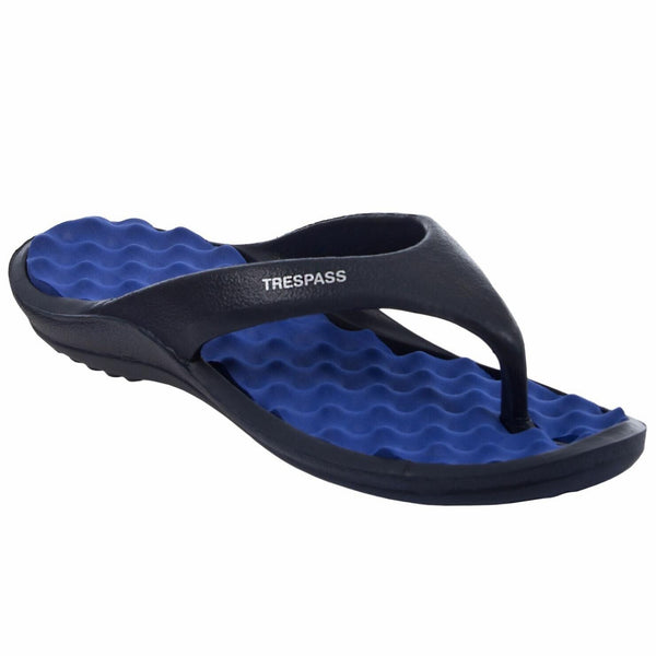 Trespass Mens MAXIE Travel Summer Flip Flop lightweight & comfy - Blue EVA inner