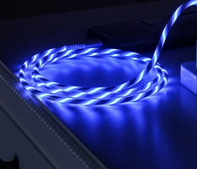 Flashing LED USB Charger 3 in 1 Charging Cable - Charge 3 Devices At The Same Time