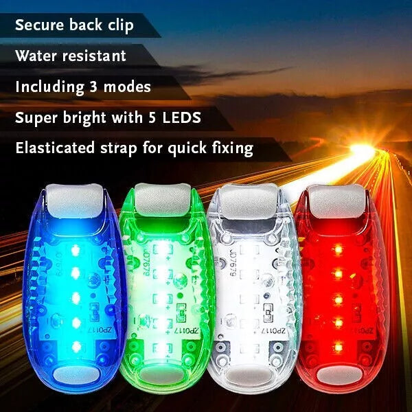 LED Clip On Lights - Waterproof Flashing Lights for Running, Cycling, Pets